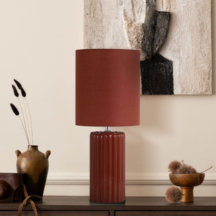 Groove Burnt Orange Table Lamp