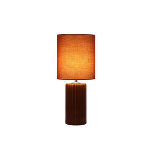 Groove Burnt Orange Table Lamp