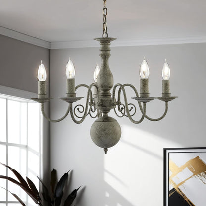 Greythorne 5 Light Grey Chandelier Ceiling Pendant