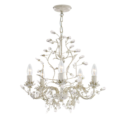 Almandite 5 light ceiling crystal chandelier