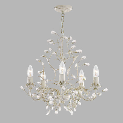 Almandite 5 light ceiling crystal chandelier