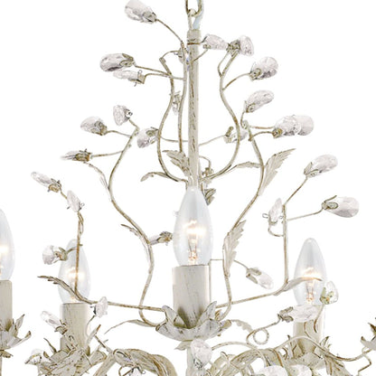 Almandite 5 light ceiling crystal chandelier