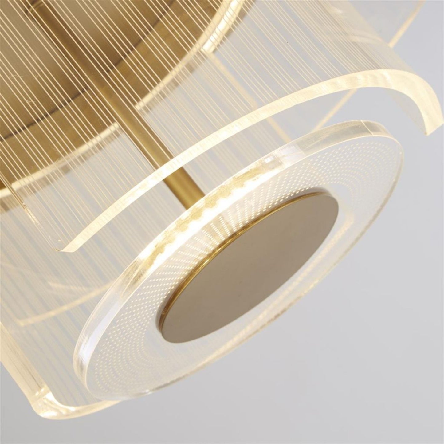 Deco Gold & Clear LED Flush Ceiling Light