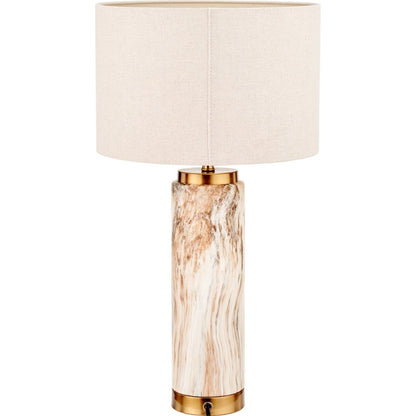 Carrara Marble Effect Tall Ceramic Table Lamp