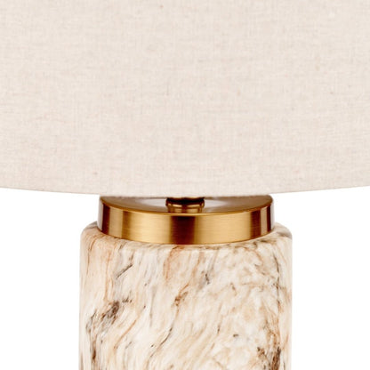 Carrara Marble Effect Tall Ceramic Table Lamp