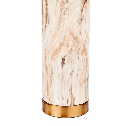 Carrara Marble Effect Tall Ceramic Table Lamp