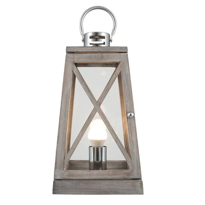 Devon Grey 44cm Lantern Table Lamp