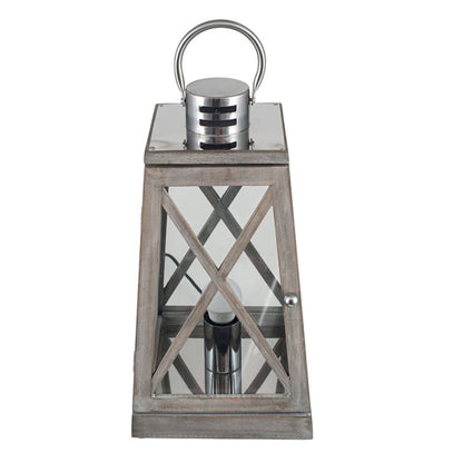 Devon Grey 44cm Lantern Table Lamp