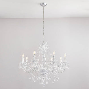 Clarence 8 Light Clear & Chrome Chandelier