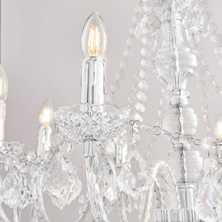 Clarence 8 Light Clear & Chrome Chandelier