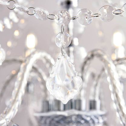 Clarence 8 Light Clear & Chrome Chandelier