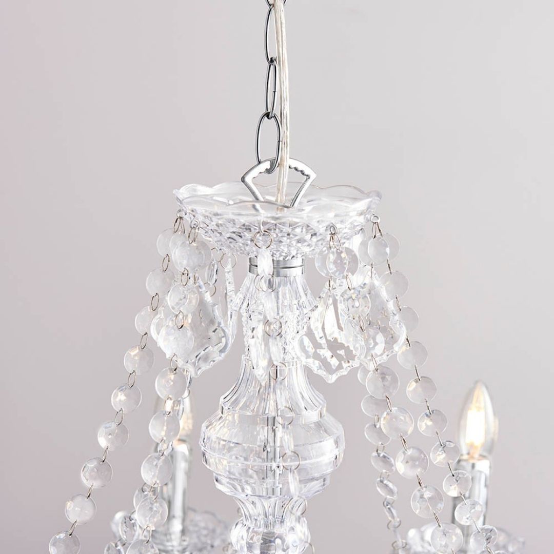 Clarence 8 Light Clear & Chrome Chandelier