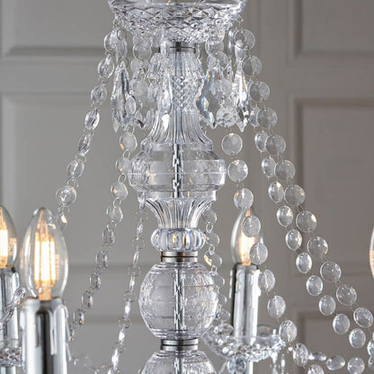 Clarence 8 Light Clear & Chrome Chandelier