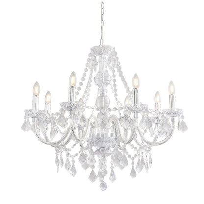 Clarence 8 Light Clear & Chrome Chandelier