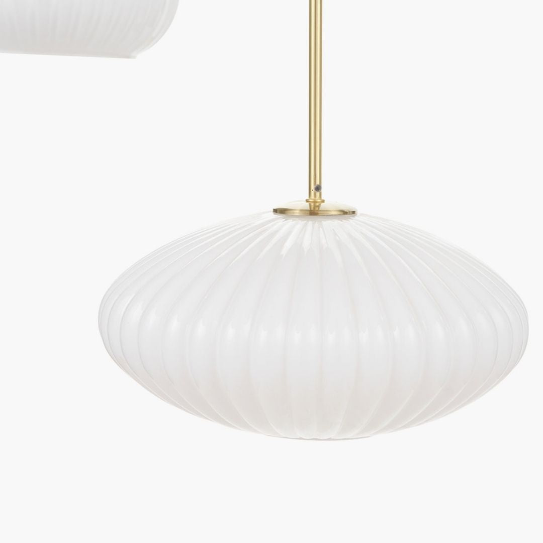 Alexa 3 Light White and Gold Pendant Ceiling Light