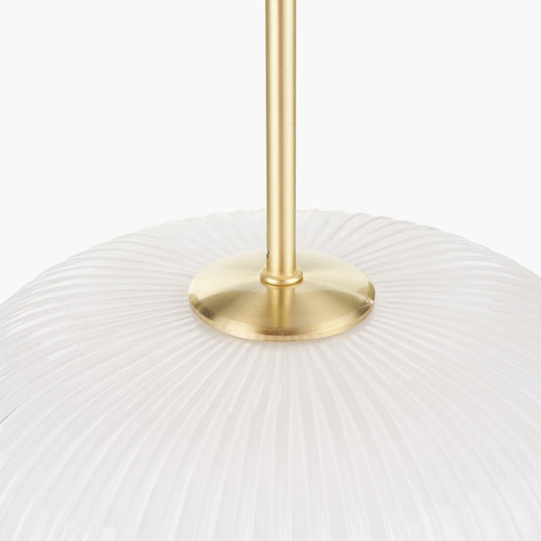 Alexa 3 Light White and Gold Pendant Ceiling Light