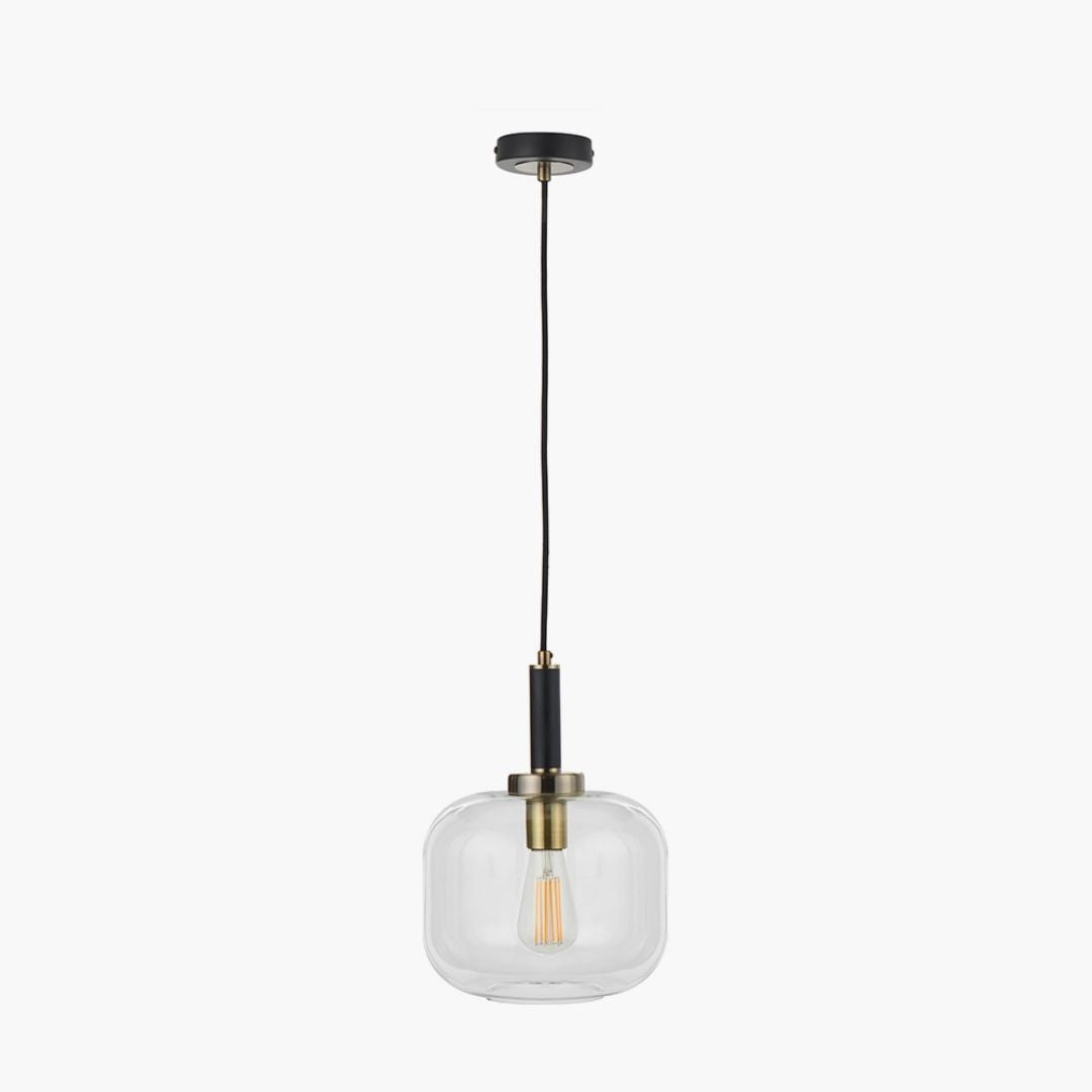 Florence Black & Glass Pendant Ceiling Light