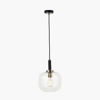 Florence Black & Glass Pendant Ceiling Light