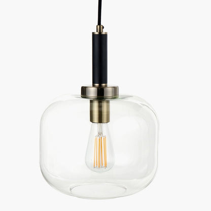 Florence Black & Glass Pendant Ceiling Light