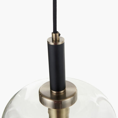 Florence Black & Glass Pendant Ceiling Light