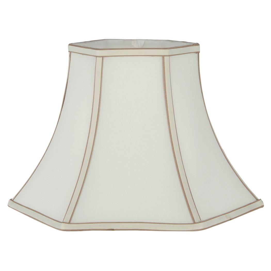 Lyla 25cm Bowed Hexagonal Lamp Shade Cream