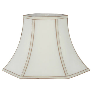 Lyla 35cm Bowed Hexagonal Lamp Shade Cream