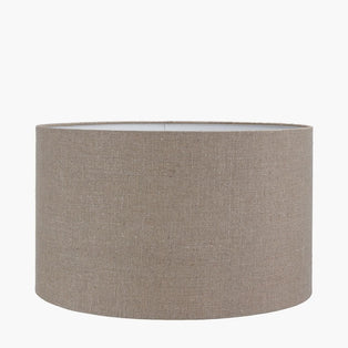 Edward 50cm Brown Linen Cylinder Shade