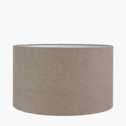 Edward 40cm Brown Linen Cylinder Shade