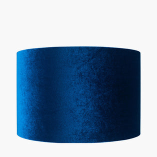 Bow 30cm Saphire Blue Velvet Cylinder Shade