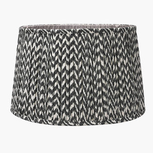 Vienna 30cm Black & White Chevron Pleated Shade