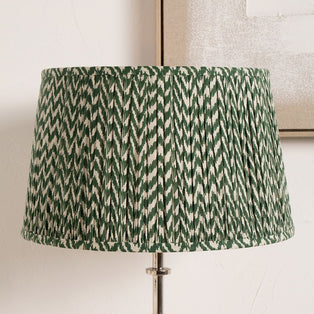 Vienna 30cm Green & White Chevron Pleated Shade