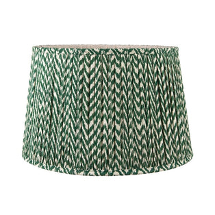 Vienna 30cm Green & White Chevron Pleated Shade