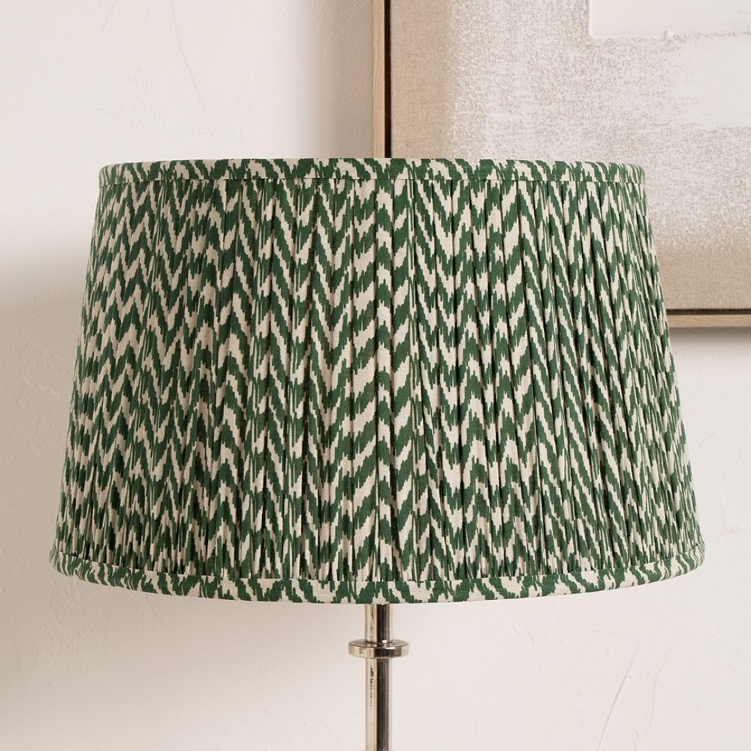 Vienna 45cm Green & White Chevron Shade