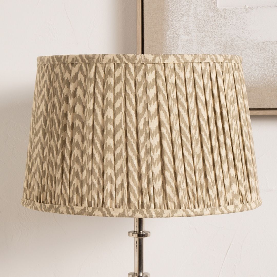 Vienna 30cm Taupe Chevron Pleated Shade