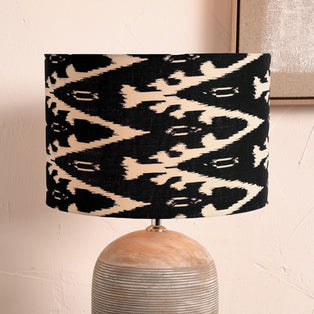 Lars 40cm Black Ikat Drum Shade