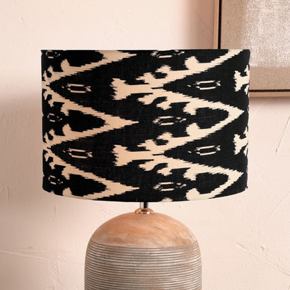 Lars 40cm Black Ikat Drum Shade