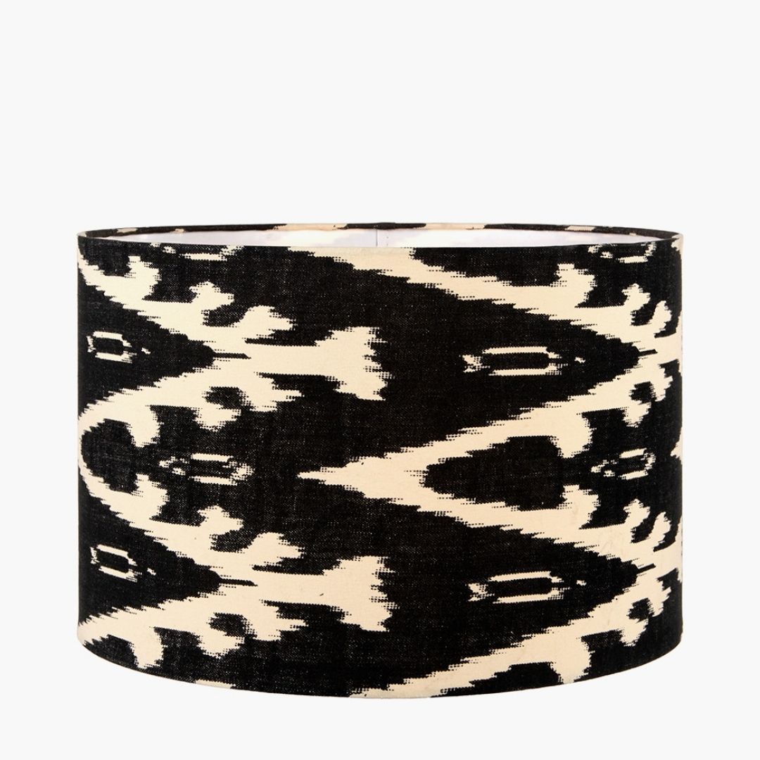 Lars 40cm Black Ikat Drum Shade