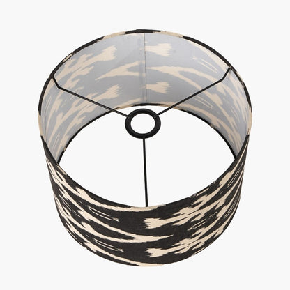 Lars 40cm Black Ikat Drum Shade