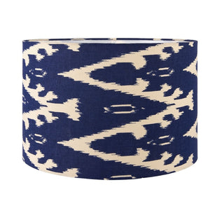 Lars 40cm Blue Ikat Drum Shade