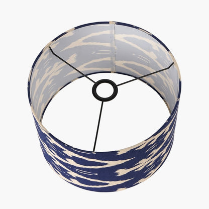 Lars 40cm Blue Ikat Drum Shade