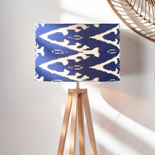 Lars 40cm Blue Ikat Drum Shade