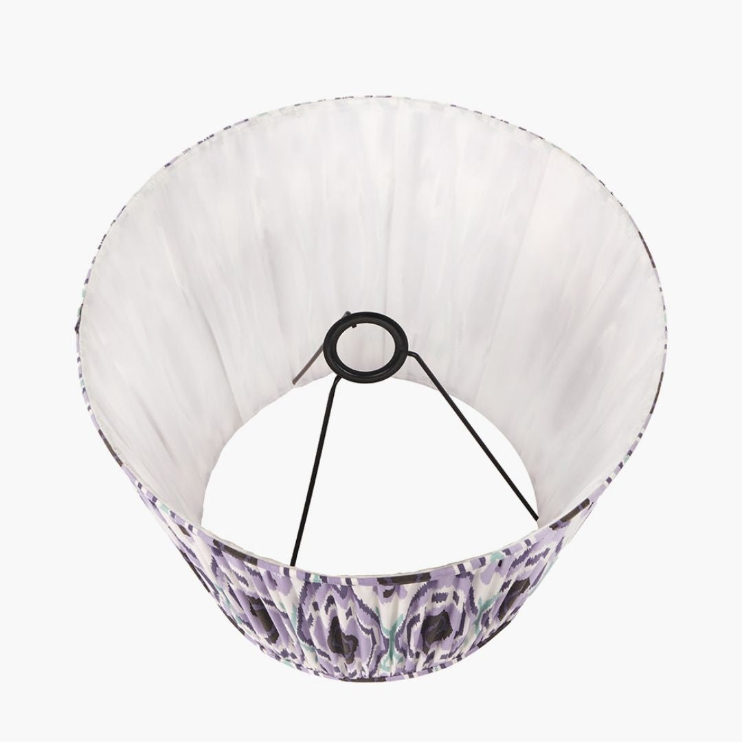 Izara 45cm Lilac Ikat Pleated Tapered Shade