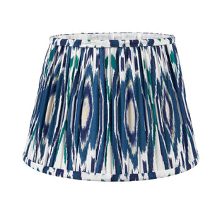 Izara 30cm Blue Ikat Pleated Tapered Shade