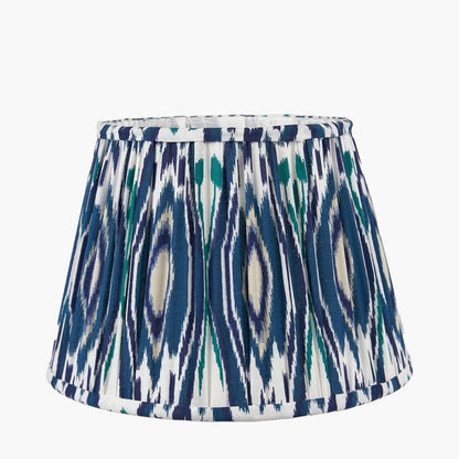 Izara 45cm Blue Ikat Pleated Tapered Shade