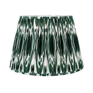 Izara 35cm Green Ikat Pleated Tapered Shade