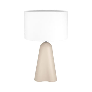 Tolleric Sand Ceramic Table Lamp with White Shade