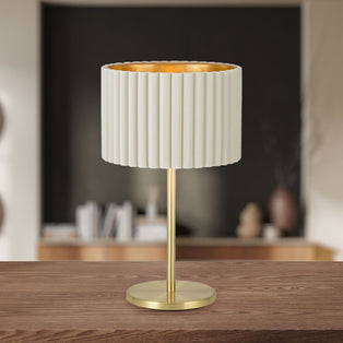 Tamaresco Gold Table Lamp with White Shade