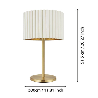 Tamaresco Gold Table Lamp with White Shade