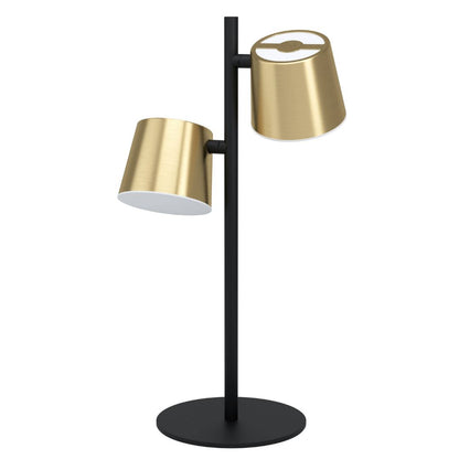 Altamari 2 Light Black & Gold LED Table Lamp