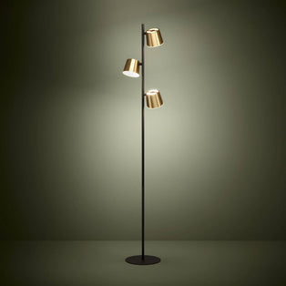 Altamari 3 Light Black & Gold LED Floor Lamp